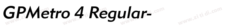 GPMetro 4 Regular字体转换